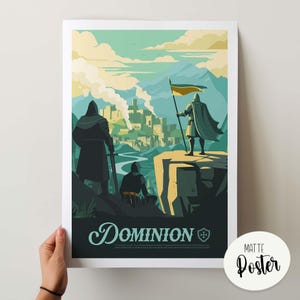 DOMINION - Inspired Poster / Retro Board Game Poster & Wall Art Print / Fantasy, Dnd, Roleplaying Game / Home Decor Gift Idea