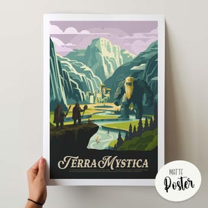 TERRA MYSTICA - Inspired Poster / Retro Board Game Poster & Wall Art Print / Fantasy, Dnd, Roleplaying Game / Home Decor Gift Idea