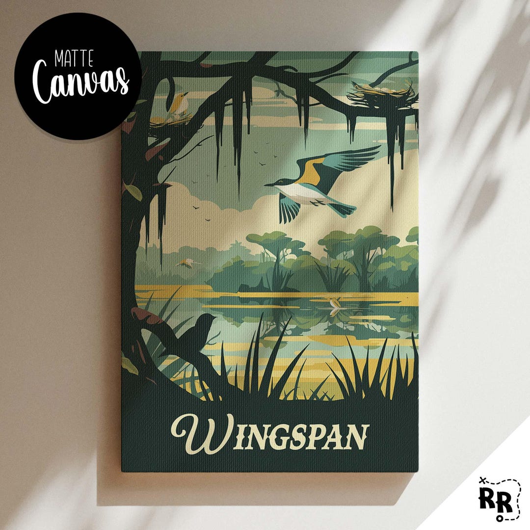 Unofficial WINGSPAN - Inspired Canvas / Retro Board Game Wall Art ...