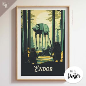 ENDOR - Inspired Poster | Retro Sci-Fi Movie Poster & Wall Art Print | Fantasy, DnD, Roleplaying Game Decor | Gift Idea