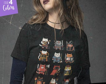 Funny RPG T-Shirt - Dungeon Cats - DnD Meme Tee - Retro Fantasy Graphic - TTRPG Wizard Sorcerer - Dungeon Master Gift
