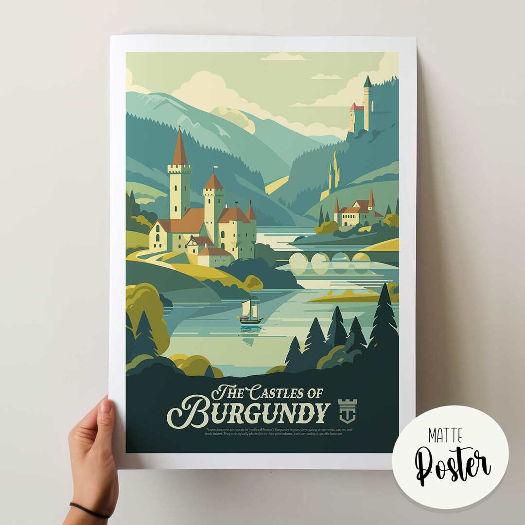 Unofficial the CASTLES of BURGUNDY - Inspired Poster / Retro Board Game ...