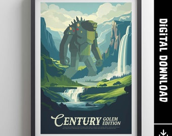 Non officiel CENTURY - GOLEM EDITION - poster inspiré / poster de jeu de société et impression d'art mural imprimable / cadeau de décoration d'intérieur / téléchargement numérique