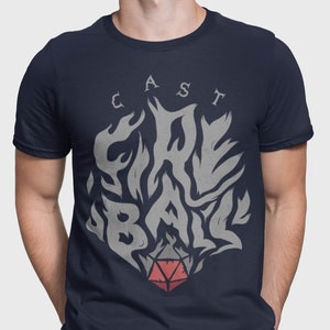 Unisex - Cast Fireball / T-Shirt / Dungeons & Dragons, Rollenspiel, Brettspiel, Gaming, Fantasy, Geschenk