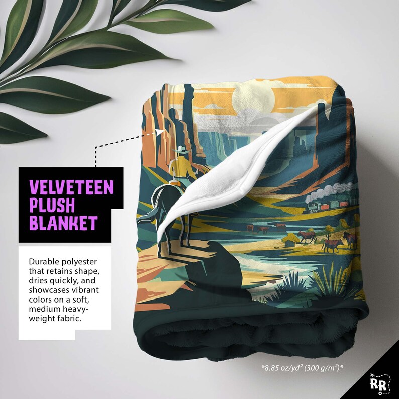 Personalized Blanket Great Western Trail Inspired Retro Board Game Gift