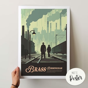 BRASS - BIRMINGHAM - Inspired Poster / Retro Board Game Poster & Wall Art Print / Fantasy, Dnd, Roleplaying Game / Home Decor Gift Idea