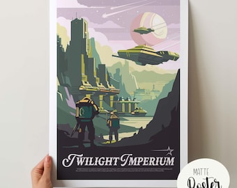 Unofficial TWILIGHT IMPERIUM - Inspired Poster / Retro Board Game Poster & Wall Art Print / Fantasy, Roleplaying Game / Home Decor Gift Idea