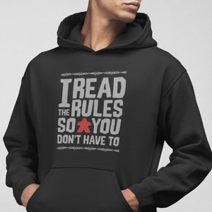 Unisex - Leo las reglas para que no tengas que hacerlo / Sudadera con capucha / Dragones y mazmorras, RPG, Juego de mesa, Juegos, Fantasía, Regalo