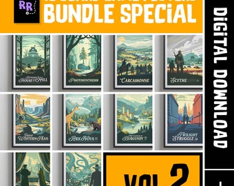 10 Board Game Posters Bundle Special Vol.2 / Retro Board Game Poster / Printable Wall Art Print / Home Decor Gift Idea / DIGITAL DOWNLOAD