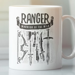 Ranger - Warrior of the Wild (Class Series) / Ceramic Mug 11oz / Dungeons & Dragons, RPG, Board Game, Gaming, Fantasy, Gift