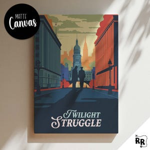 TWILIGHT STRUGGLE - Inspired Canvas / Retro Board Game Wall Art / Fantasy, DnD, RPG / Home Decor & Gift Idea