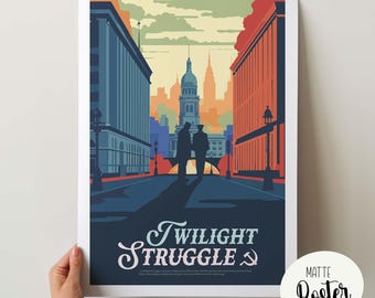 非公式TWILIGHT STRUGGLE - インスピレーションを受けたポスター / レトロボードゲームポスター＆ウォールアートプリント / ファンタジー、ロールプレイングゲーム / ホームデコレーションギフトアイデア