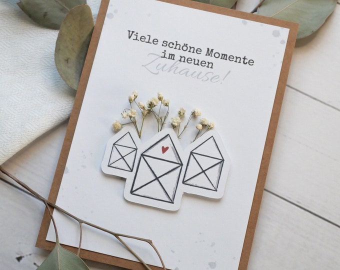 Einweihungsgeschenk handmade Karte | Grußkarte zum Einzug Umzug | neues ...