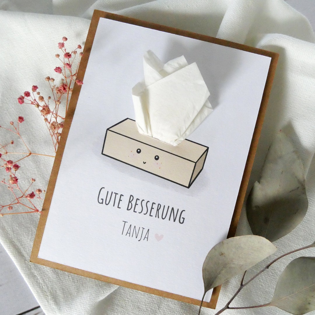 Gute Besserung Karte Genesungswünsche personalisierbar - Etsy.de