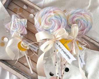 Invitation card template - children's birthday party - lollipop birthday invitation