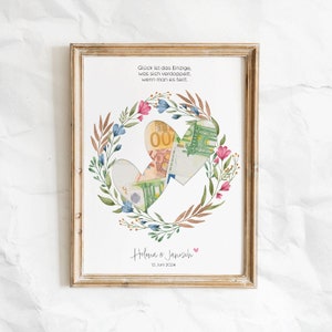 Hochzeitsgeschenk Geld - Wunscherfüller Hochzeit - Personalisiert Hochzeit