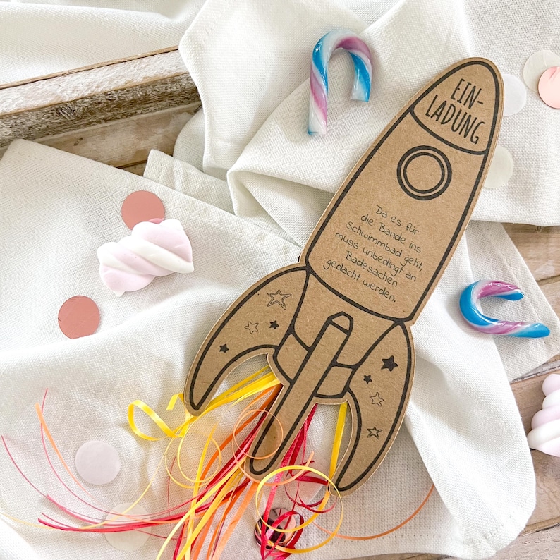 Children's Invitation - Rocket Invitation - Printable Template - Etsy