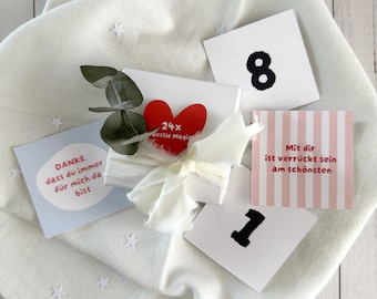 Adventskalender für beste Freundin | Mini Adventskalender | Adventskalender mit Sprüchen | Impulse und Überraschungen | Gemeinsame Zeit