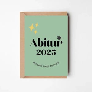 Abitur 2025 Karte – Glückwunschkarte zum Abitur – Schulabschluss Karte – Stolz auf dich – Abitur Geschenk – Postkarte Abitur