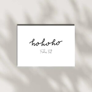 Weihnachtskarte | Hohoho | Format A6 | mit oder ohne Briefumschlag | Frohe Weihnachten | Postkarte | Frohes Fest | Querformat