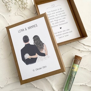 Hochzeitsgeschenk | Personalisiert | Geschenkverpackung | Geldgeschenk | Brautpaar | Hochzeitsglückwünsche | Karte | Glückwünsche