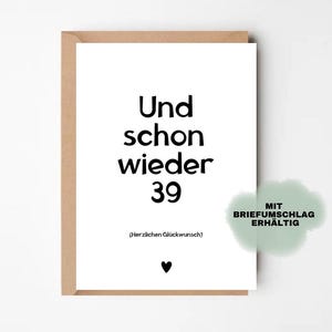 Geburtstagskarte mit Humor und modernem Design