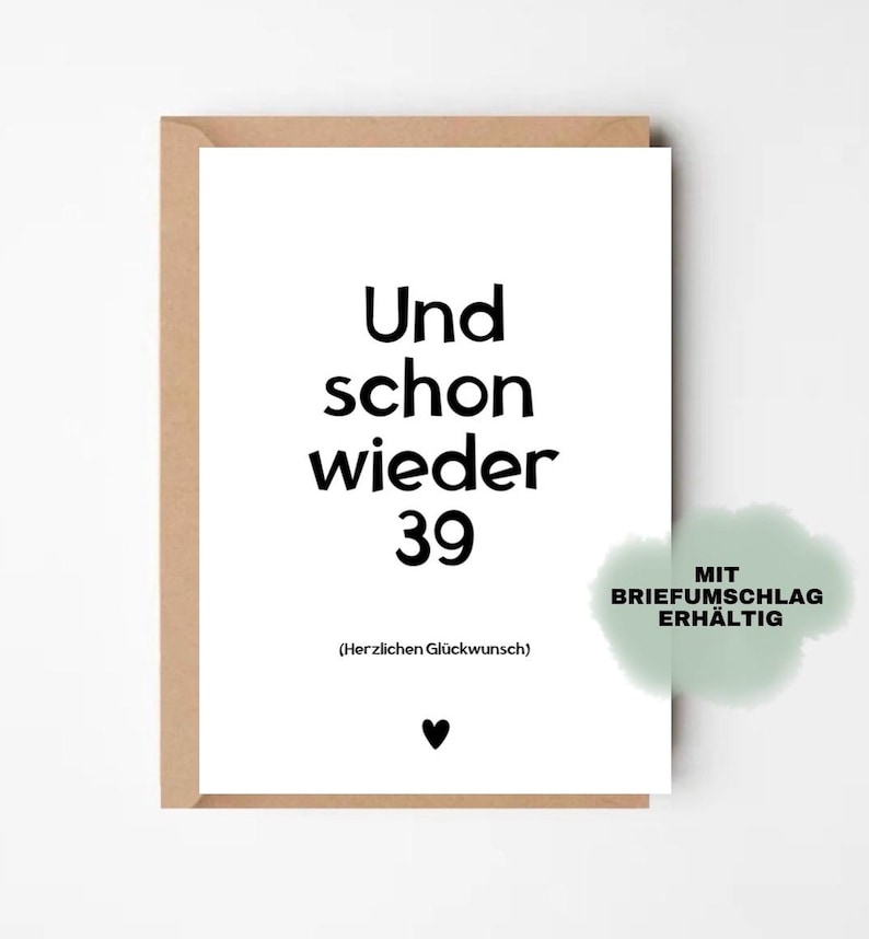Geburtstagskarte mit Humor und modernem Design