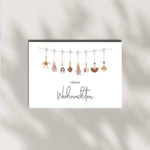 Weihnachtskarte | Girlande | Deko | Format A6 | mit oder ohne Briefumschlag | Frohe Weihnachten | Postkarte | Frohes Fest | Querformat