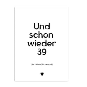 Schlichte Glückwunschkarte Geburtstag