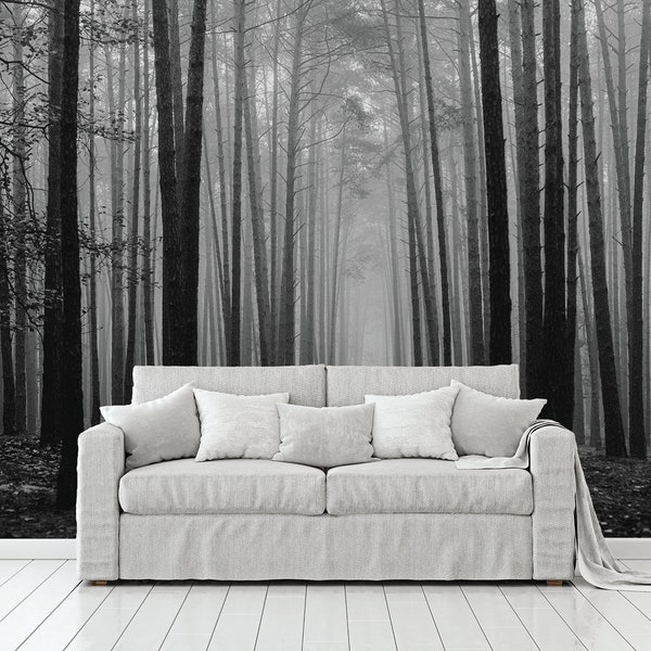 Forest Wall Mural Etsy