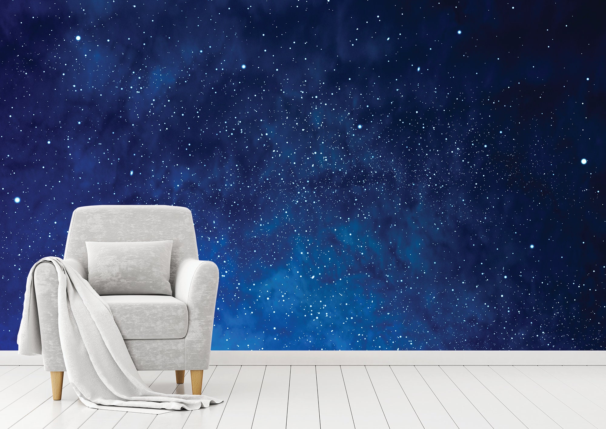 Night Sky Stars Wall Mural Peel and Stick Wall Mural | Etsy
