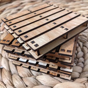 Marketing Square Mini Pallet Wood Coasters (3 x 3 x 0.75)