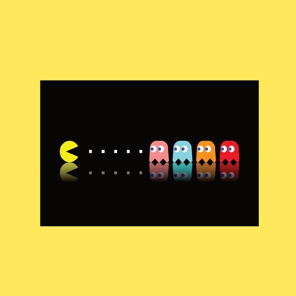 Very Cool Pac-Man Video Game Postcard, The 1980s Postcard, Nostalgic Postcard, Postcrossing, Postcards, Snail Mail, Happy Mail, NAMCO