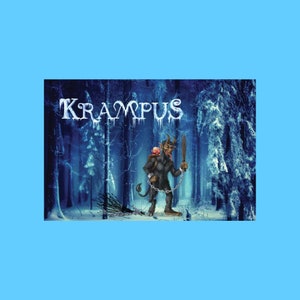 Awesome Krampus Postcard, Christmas Folklore Postcard, Holiday Postcard, Postcrossing, Snail Mail, Postcard Art, Alpine Folklore