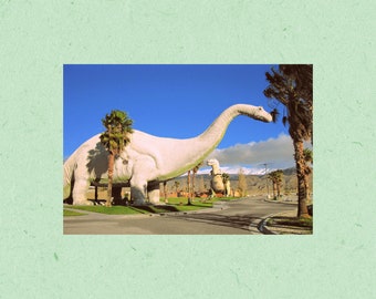 Awesome Roadside Attraction Postcard, The Cabazon Dinosaurs Postcard, California Postcards, Postcrossing, Snail Mail, Postcard Art