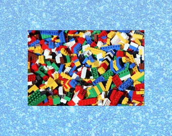 Colorful Building Blocks Postcard, Family Game Night
