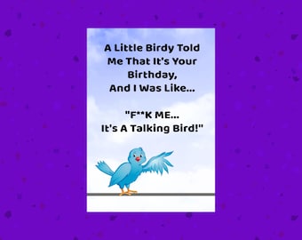 Really Fun and Naughty Happy Birthday Postcard, Humorous Postcards, Birthday Celebration