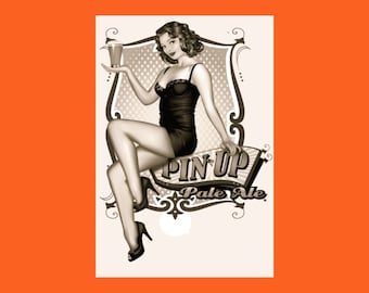 Stunning Pin-Up Girl Postcard, Pin Up Girls, Pale Ale