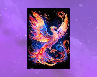 Stunning Phoenix Postcard, Fantasy Postcards, Rising From The Ashes