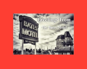 Greetings From The Bates Motel Postcard, Psycho Movie Collectible