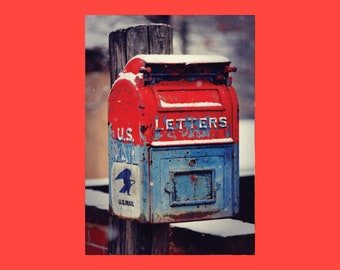 Very Cool USPS Postcard, Antique Mailbox Postcard, Vintage Mailbox Postcard, US Mail Postcards, Postcrossing, Postcard Art, Snail Mail