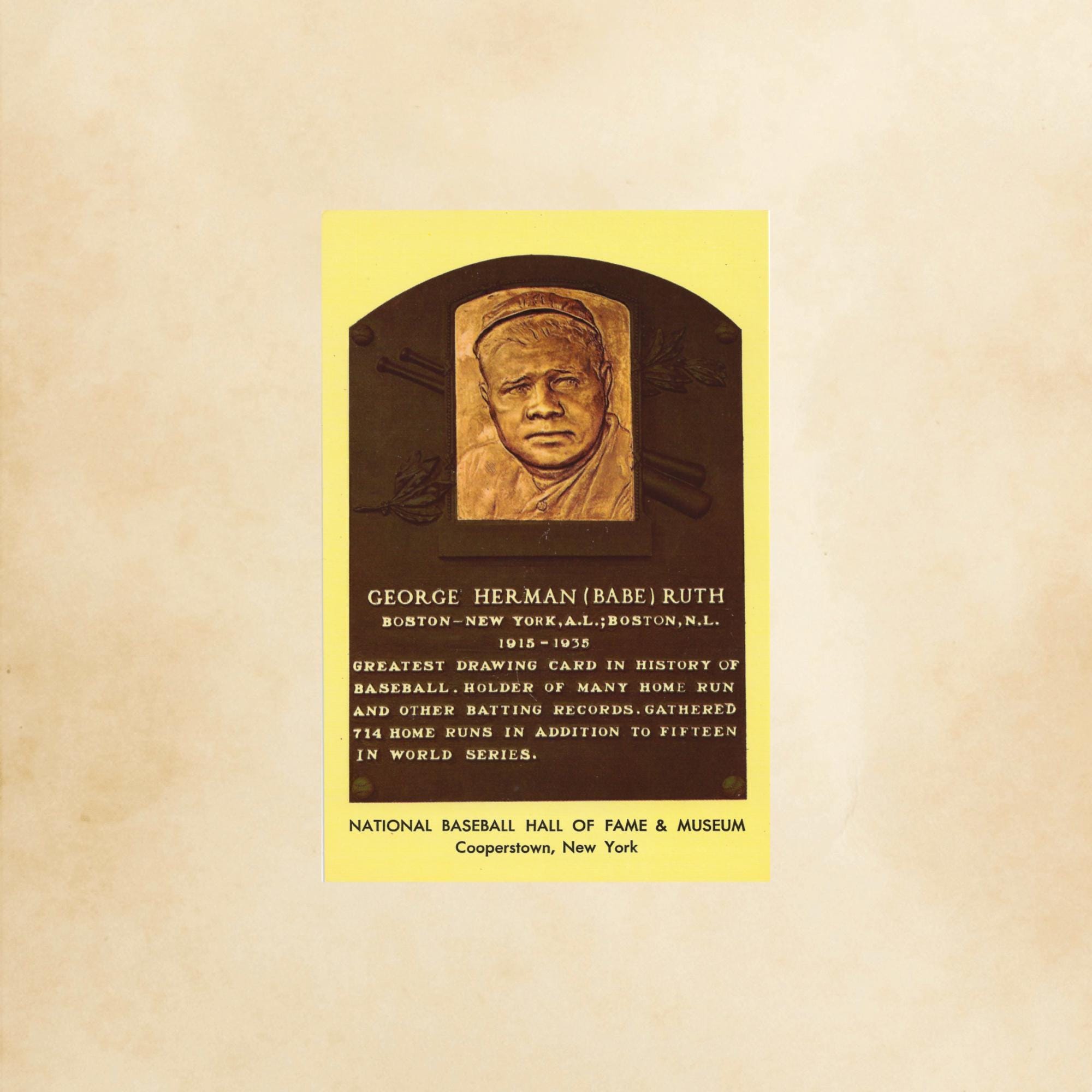 Vintage Babe Ruth Postcard, Baseball Postcards, Baseball Hall of Fame  Postcards, Postcrossing, Cooperstown New York - Etsy, image size:2000x2000
