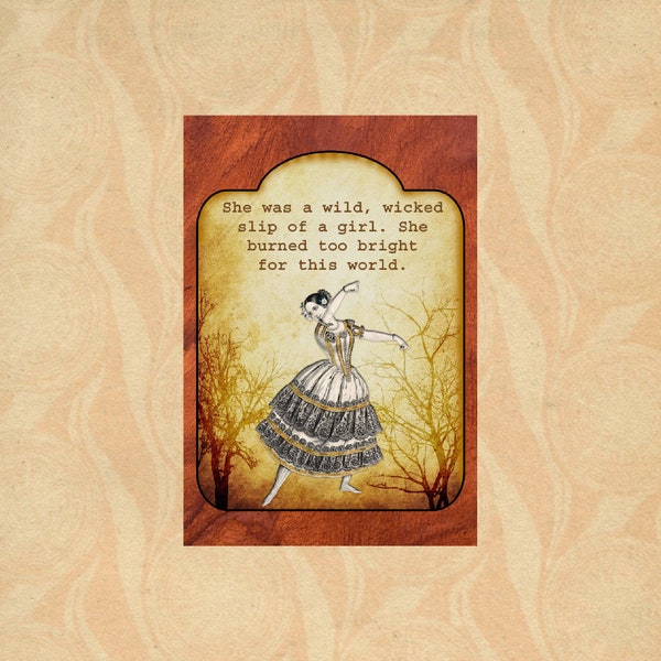 Wonderful Famous Quote Postcard, Wuthering Heights Postcard, Emily Bronte Quote, Famous Quotes, Postcrossing, A Wild Wicked Slip Of A Girl