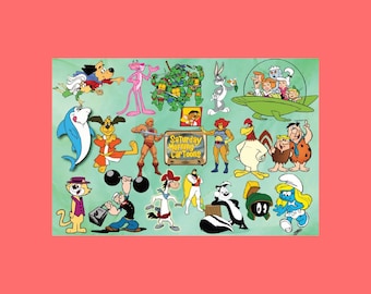 Very Cool Saturday Morning Cartoons Postcard - Nostalgia