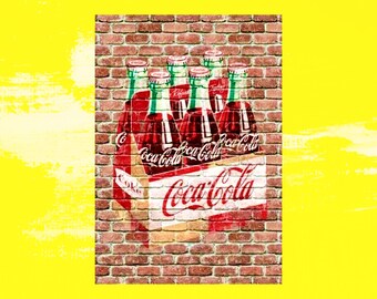 Unique Coca-Cola Postcard, Coke Postcards, Street Art