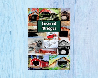 Covered Bridge Collage Postcard, Covered Bridges