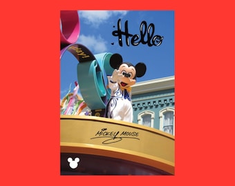 Awesome Mickey Mouse Postcard, Greetings From Disneyland - Disney World
