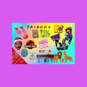 Fun 1990's Postcard, the 1990s Decade Postcard, the Nineties Postcards ...