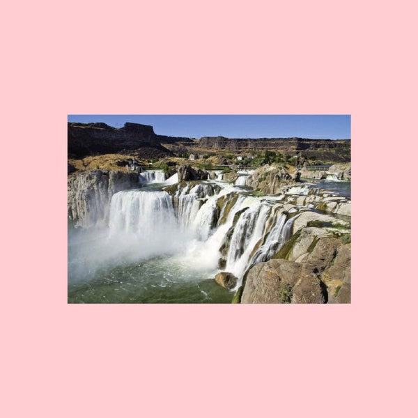 Awesome Roadside Attraction Postcard, Shoshone Falls, Twin Falls Idaho Postcard, Postcrossing, Postcard Art, Roadside America, Snail Mail