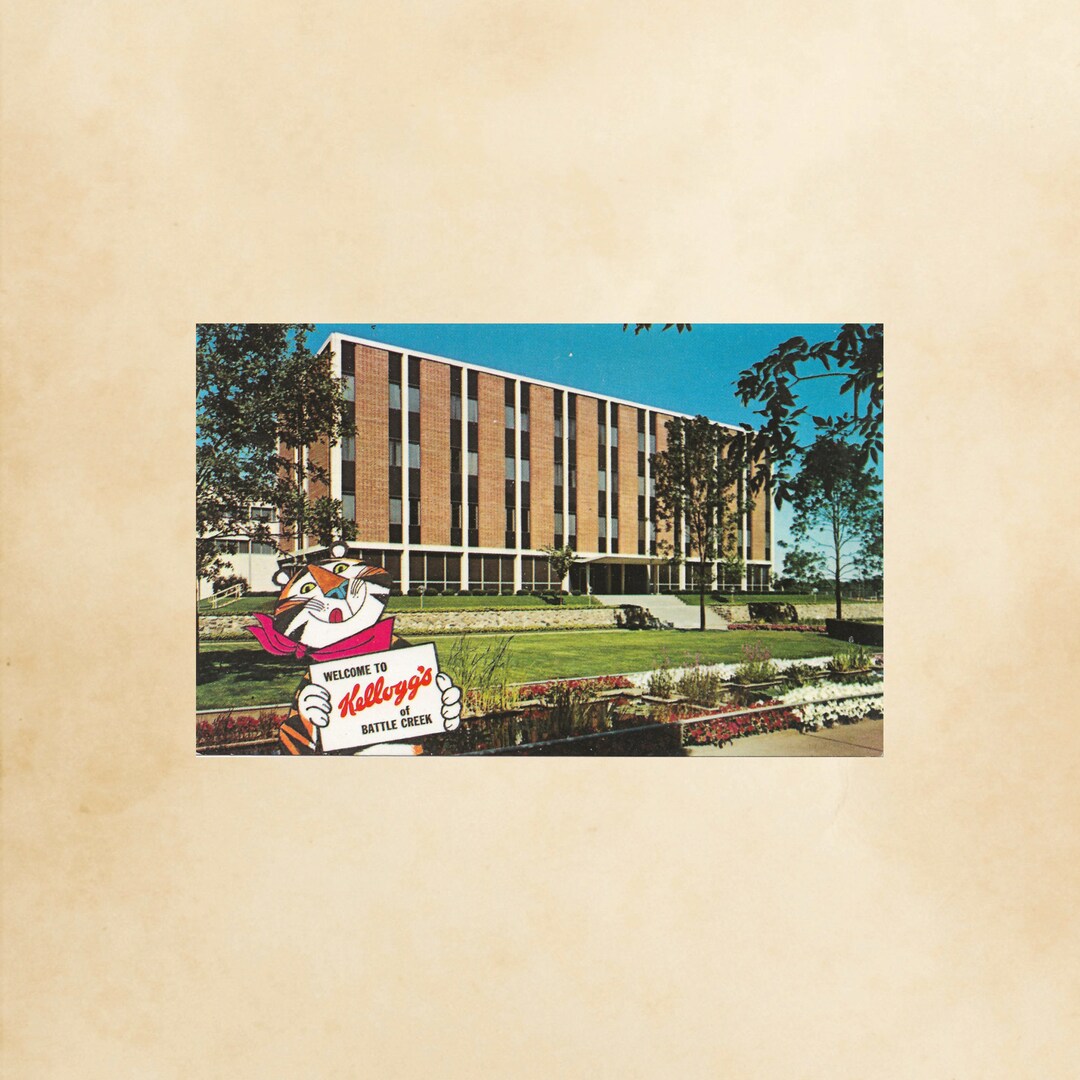 Vintage Kelloggs Company Postcard, Kellogg Company, Battle Creek